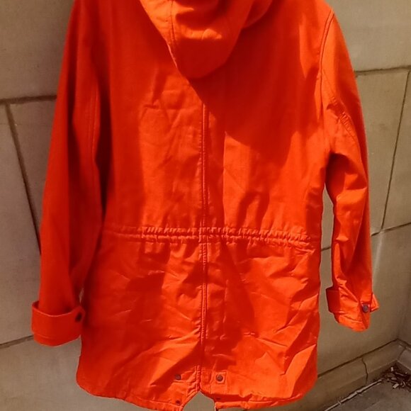 Todd Snyder + Gap Collab Mens Coat Hooded Parka Cadet Orange w/ Removeable Liner - Picture 4 of 16